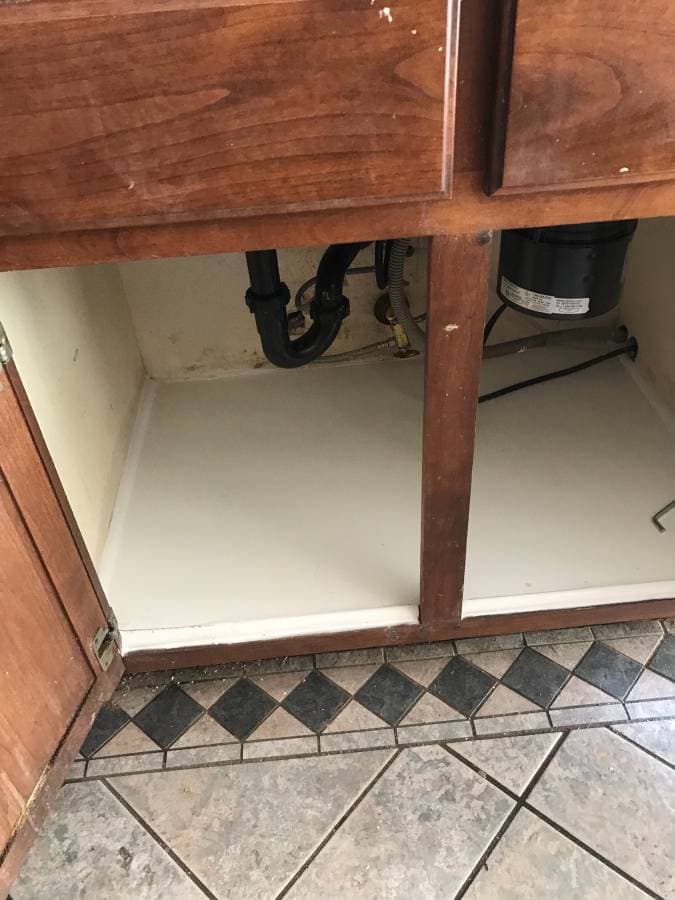 newly installed  garbage disposal