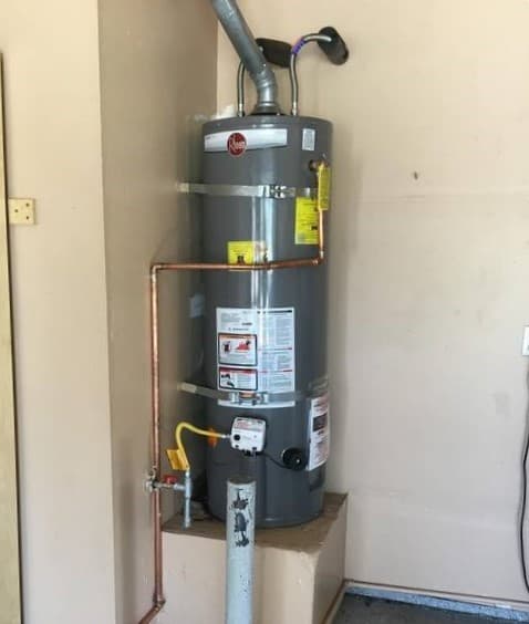 picture of a newly installed water heater 
